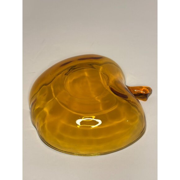 VTG Hazel Atlas Amber Apple Serving, Candy Dish Bowl Home Decor MCM Style - Picture 4 of 5